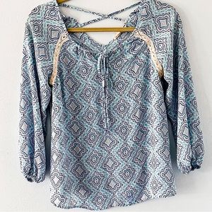 Bundle 4 ($10 items for $20) Pink Rose- Woman's Printed Work Blouse.